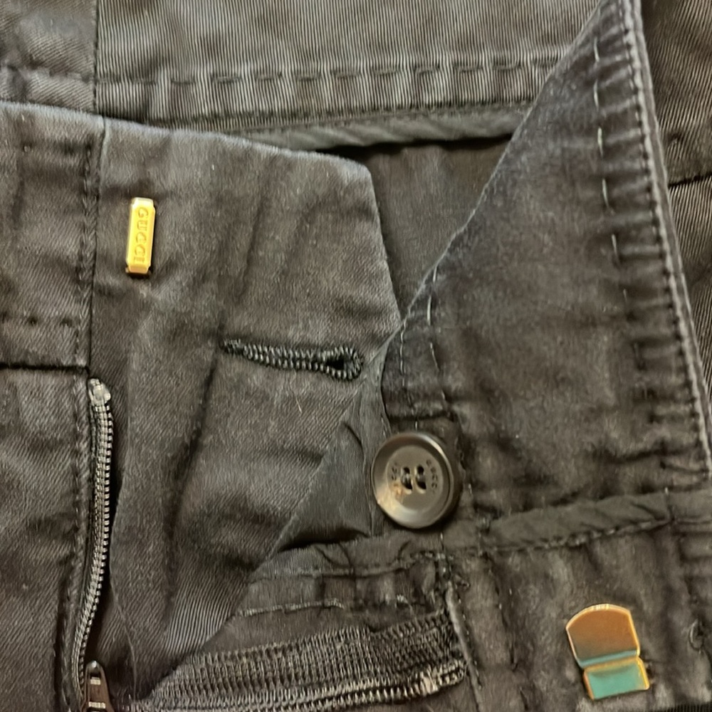 GUCCI Vintage Y2K Straight Leg Ankle Pants Black Sz 38 Italy 24” inseam - Picture 5 of 15